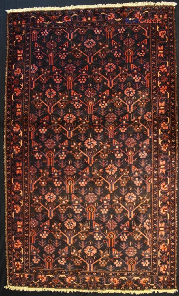 Tappeto Ferdos persiano di vecchia manifattura Misura: 217x131 cm. Codice: 2337