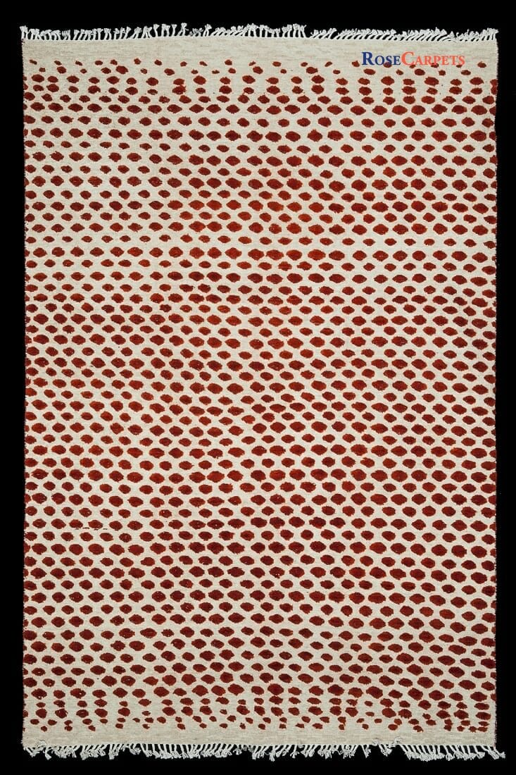 Tappeto moderno con ponpon rossi in rilievo Misura: 301x200 cm Codice: 3087