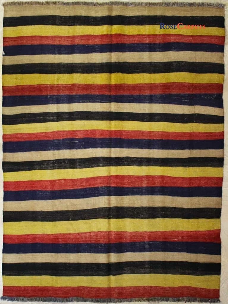 Tappeto kilim anatolico di vecchia manifattura Misura: 179x132 cm. Codice: 3211