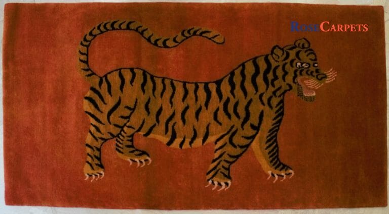 Tappeto Tibetano tigre remake Misura 182x97 Codice: 3242