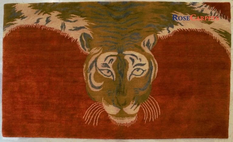 Tappeto Tibetano tigre remake Misura: 152x91 cm Codice: 3243