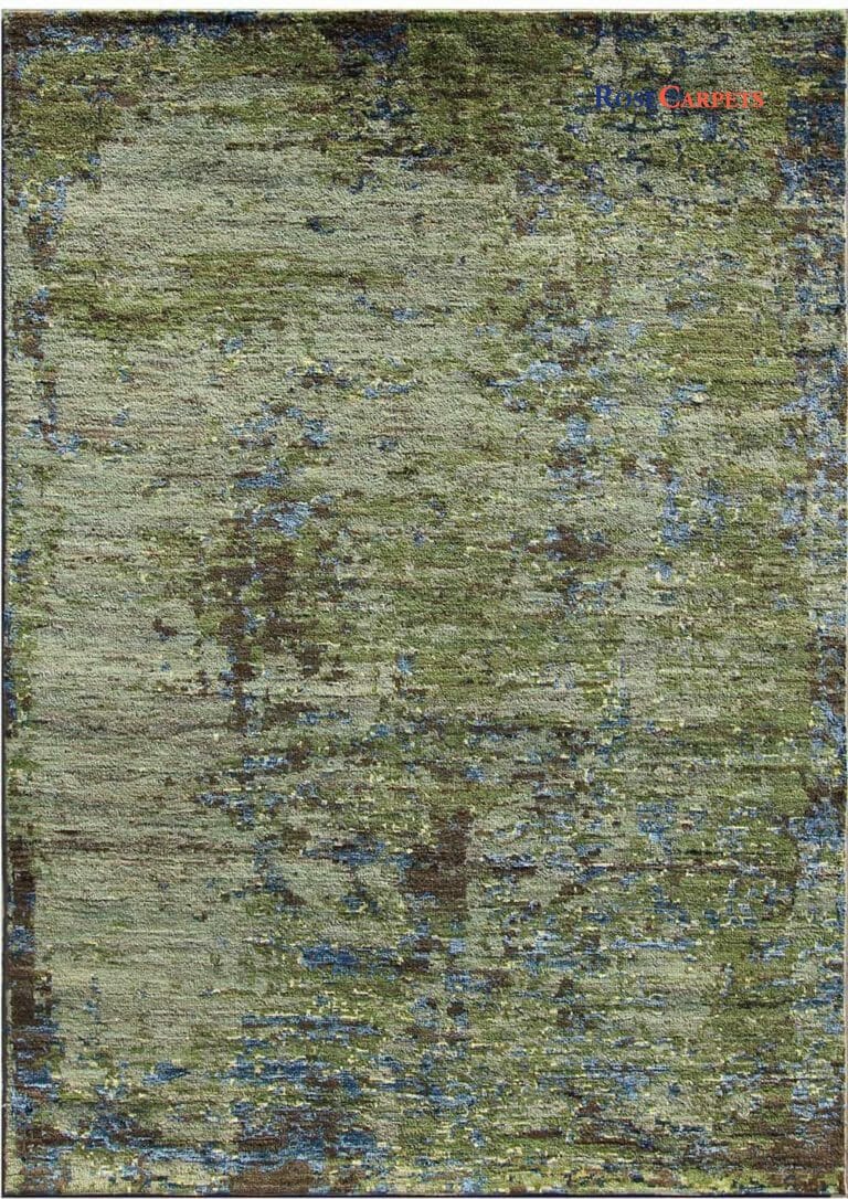 Tappeto moderno annodato in lana e viscosa Misura: 237 x 168 Codice: 3387
