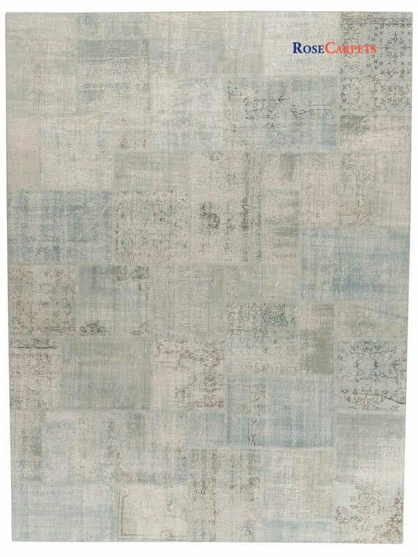 Tappeto patchwork colore jeans blu misura 365x275 cm
